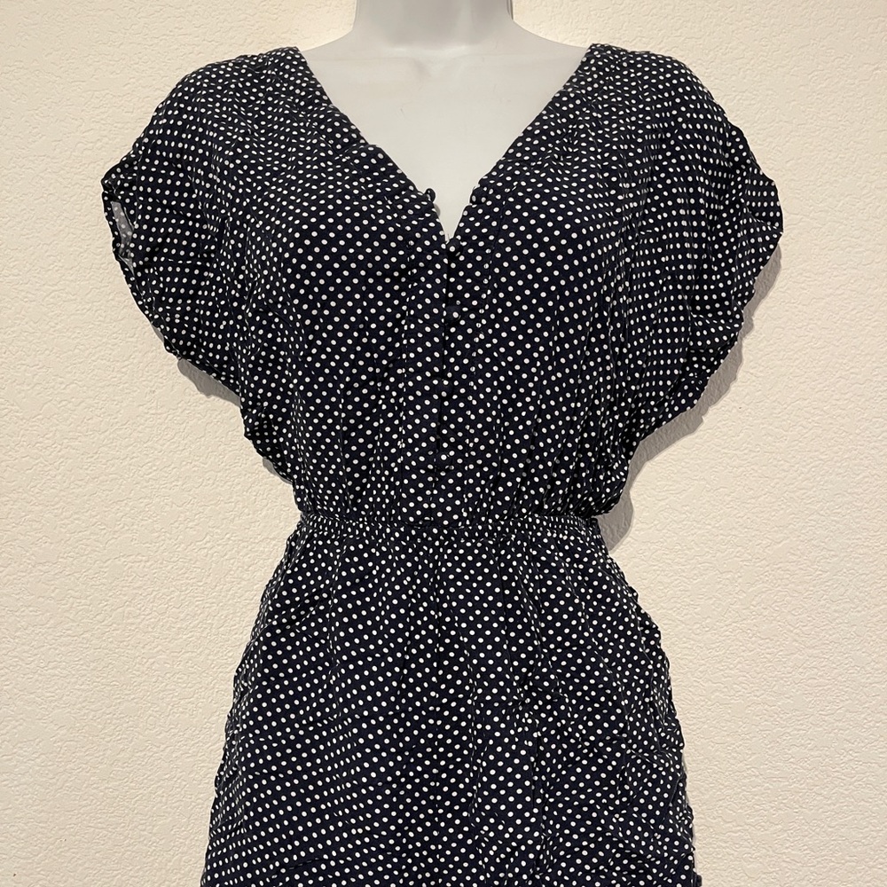 COTTON ON BLACK AND WHITE POLKA DOTS ROMPER S
